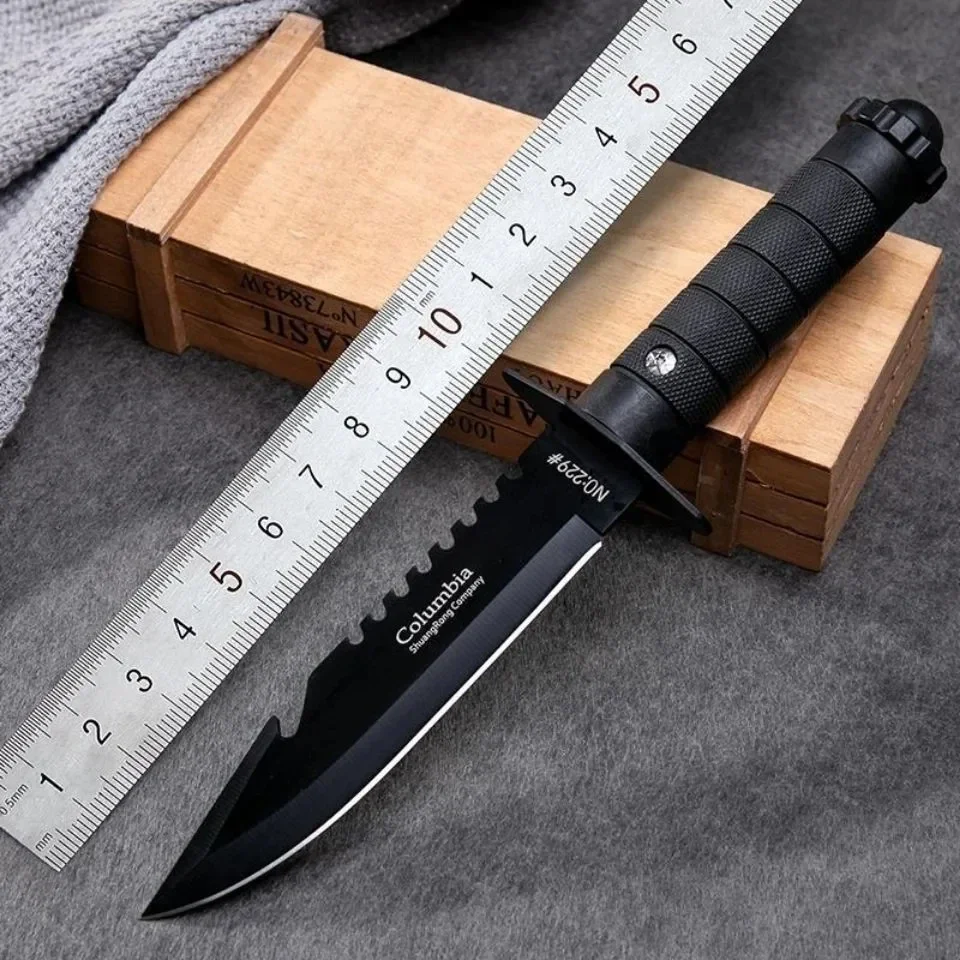 Bushcraft Knife Fixed - 7CR17MOV Camping Outdoor Straight Knife Jungle