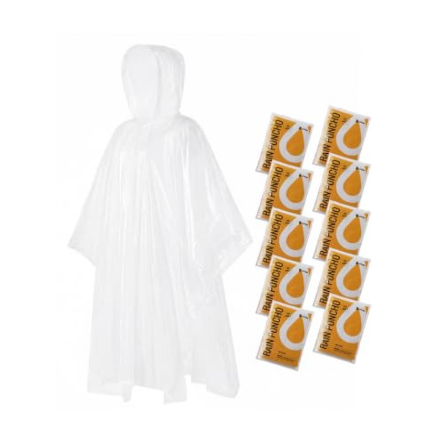 Emergency Poncho Rain - Disposable Rain Ponchos for Adults, 4