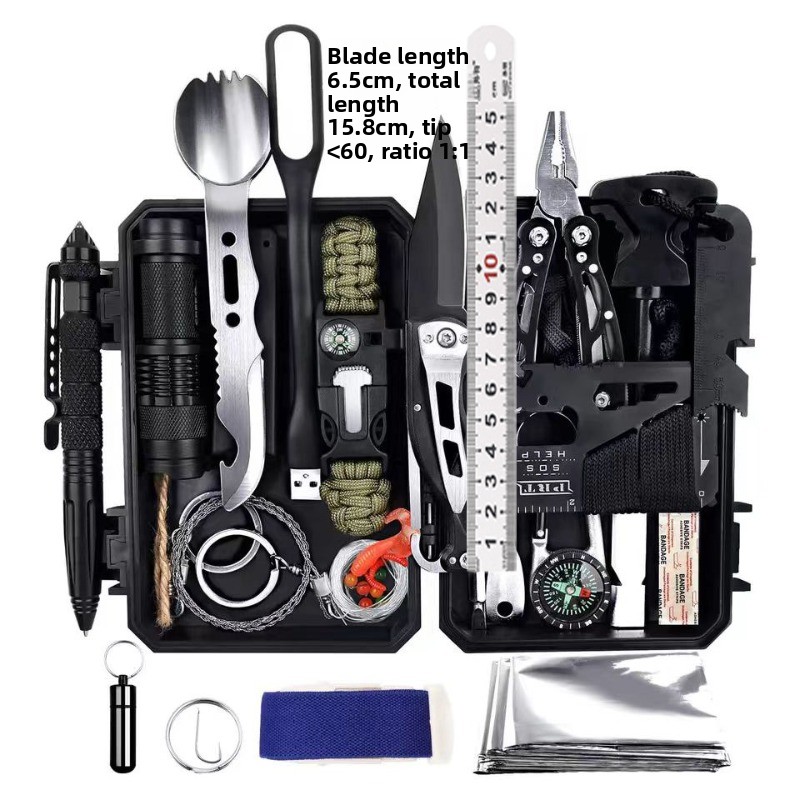 Fire Starting Kit - Outdoor survival equipment Tool box 60-in-1