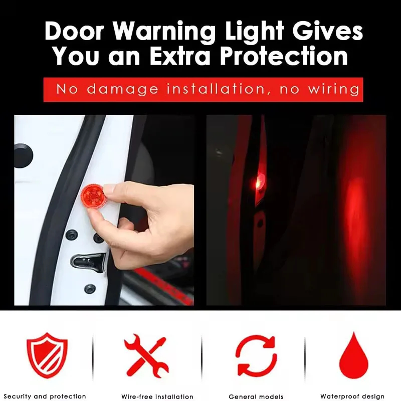 2/6Pcs Car Opening Door Safety - Sos Light Strobe recension och pris