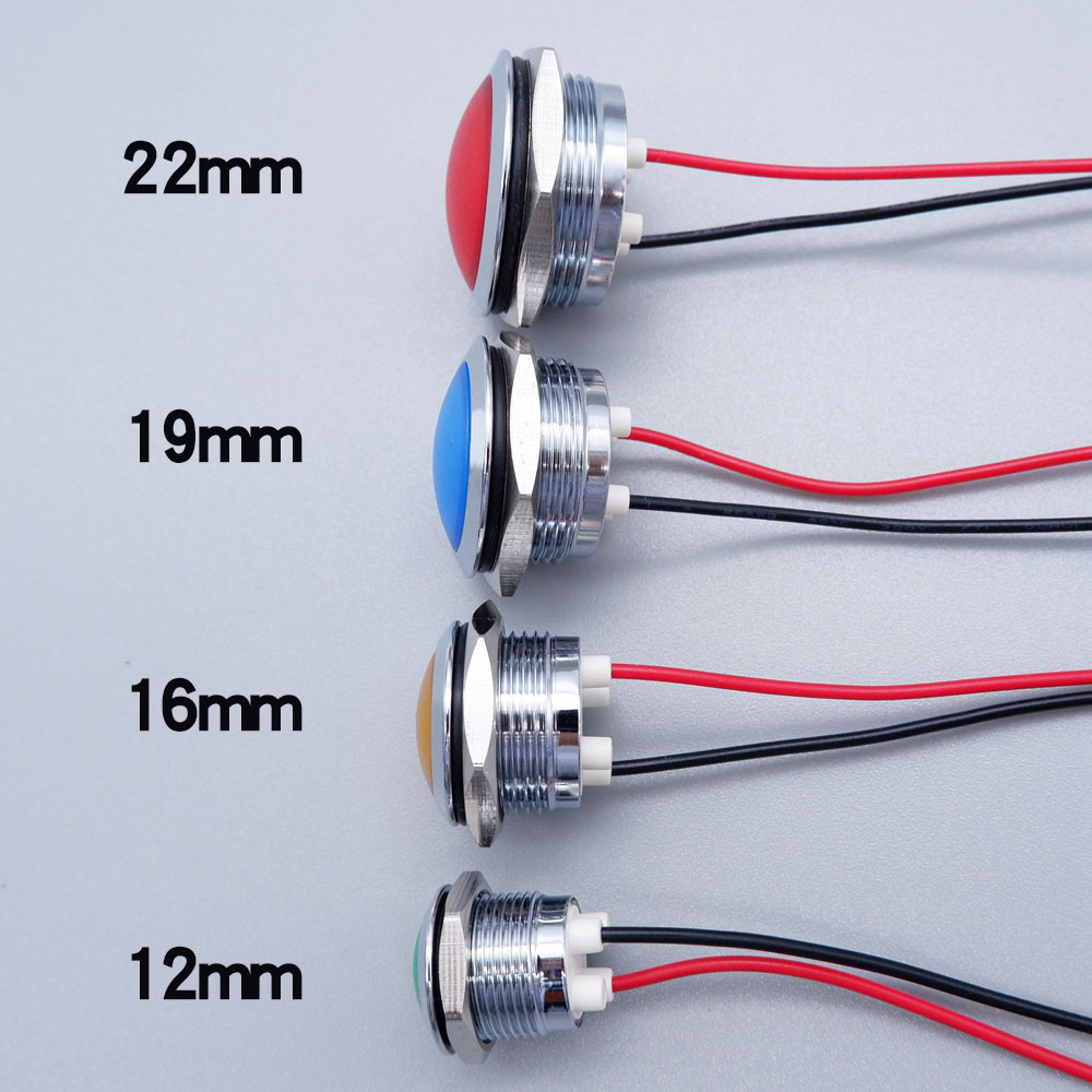 Metal LED Indicator Light 12mm - Signal Panel Orange recension och pris