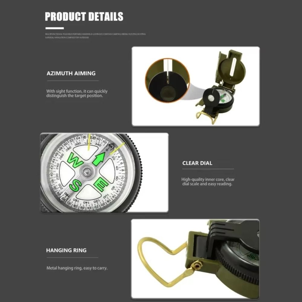 Waterproof Professional Compas - Compass Lensatic recension och pris