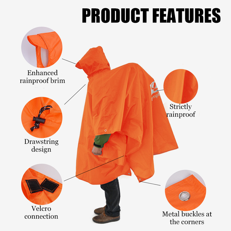 3-in-1 Lightweight Rain Poncho - Emergency Poncho Rain recension och pris
