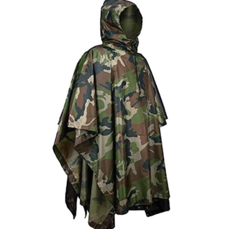 PVC/PU Camouflage Tactical Rai - Emergency Poncho Rain recension och pris