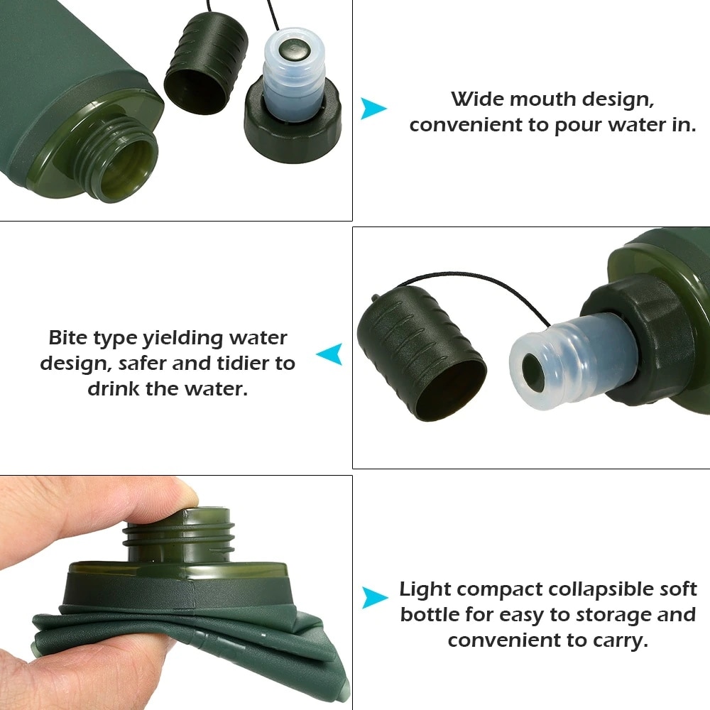 250ml 500ml Foldable Water Bag - Water Bag Collapsible recension och pris