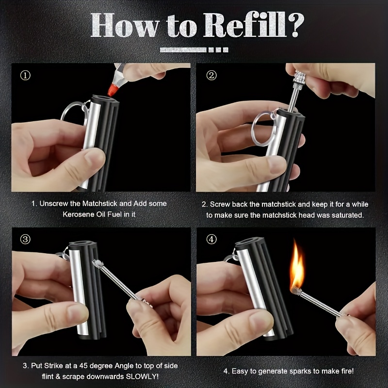 1-5 pack match lighter, flint  - Fire Starting Kit recension och pris