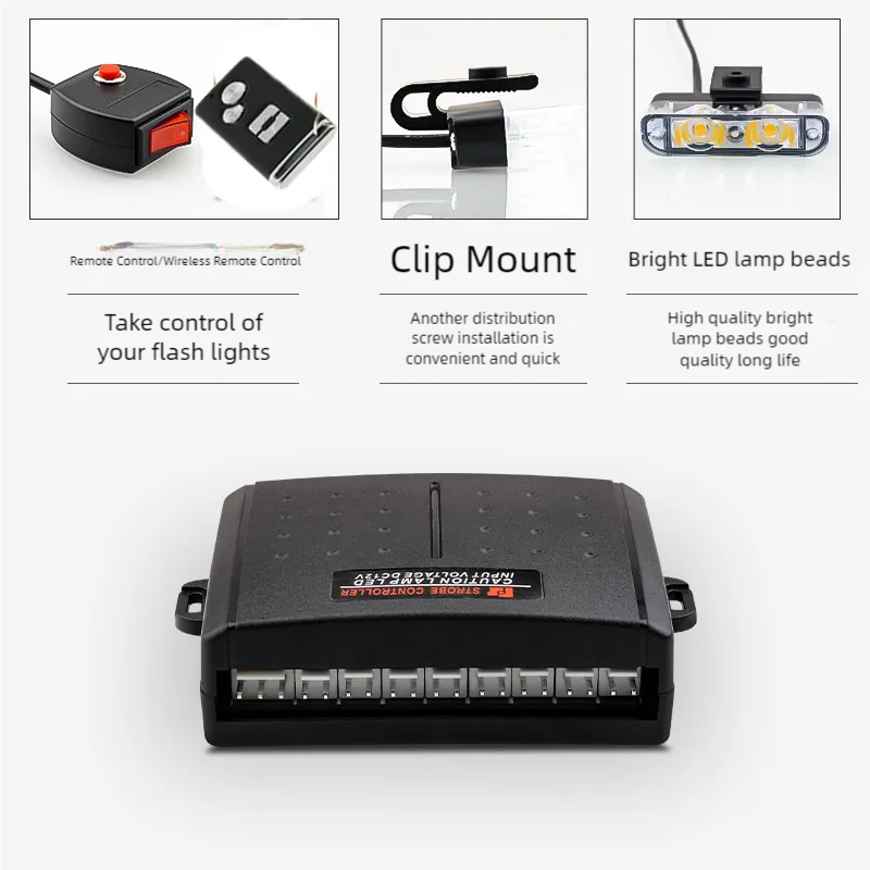 2 LED car clip signal lights,  - Sos Light Strobe recension och pris