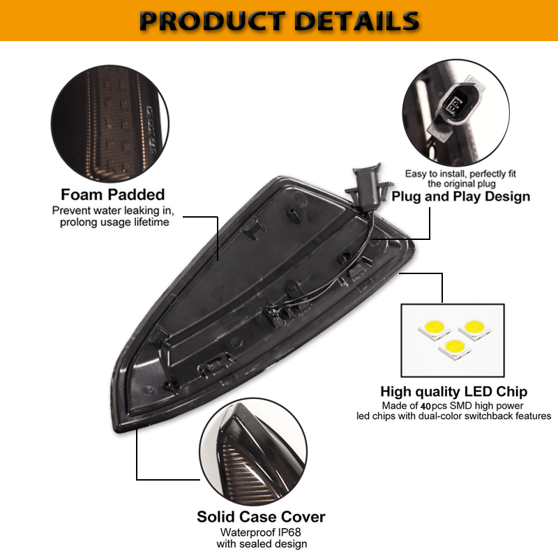 LED Dynamic Turn Signal Light  - Signal Panel Orange recension och pris