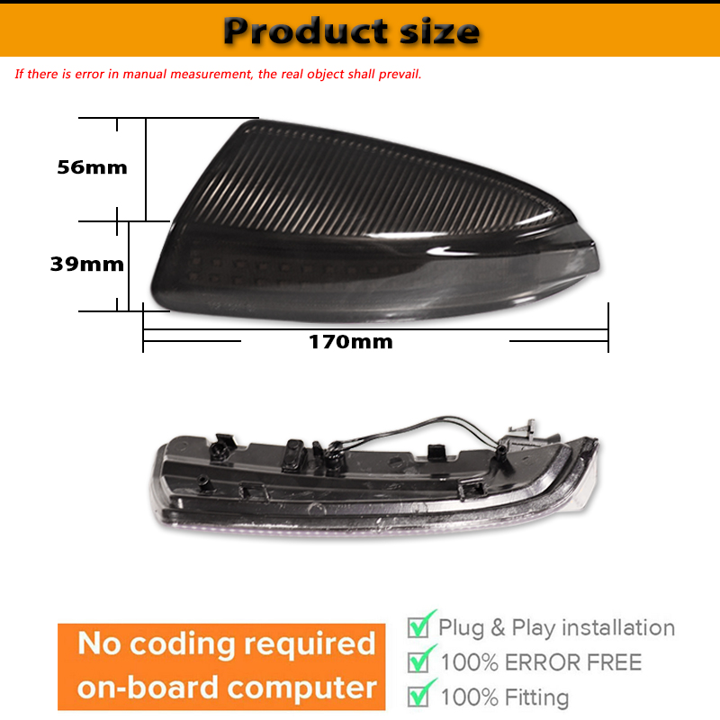LED Dynamic Turn Signal Light  - Signal Panel Orange recension och pris
