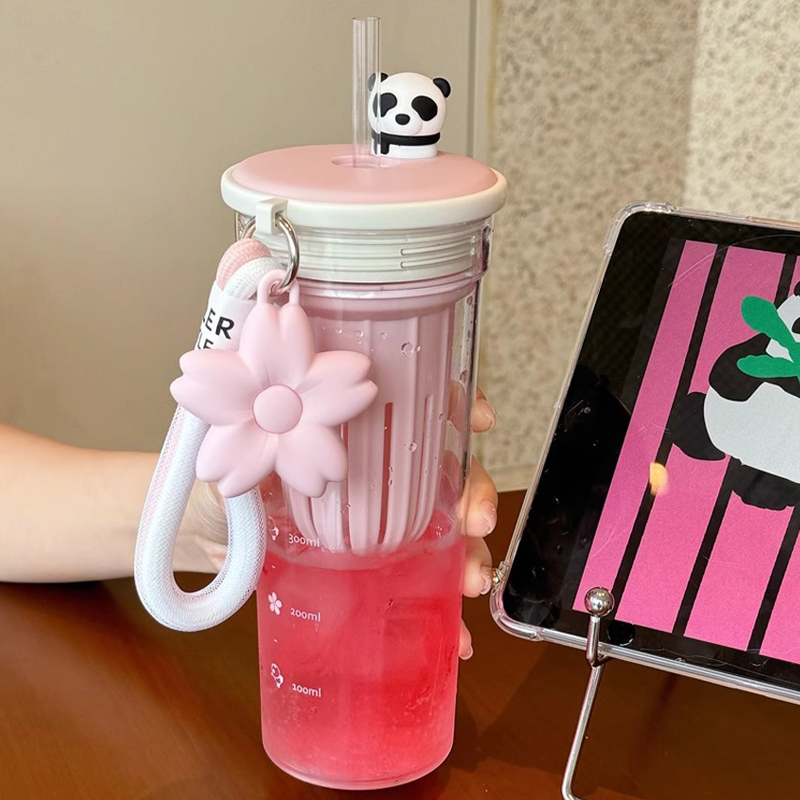 650ml Kawaii Water Bottle With - Water Purification Straw recension och pris