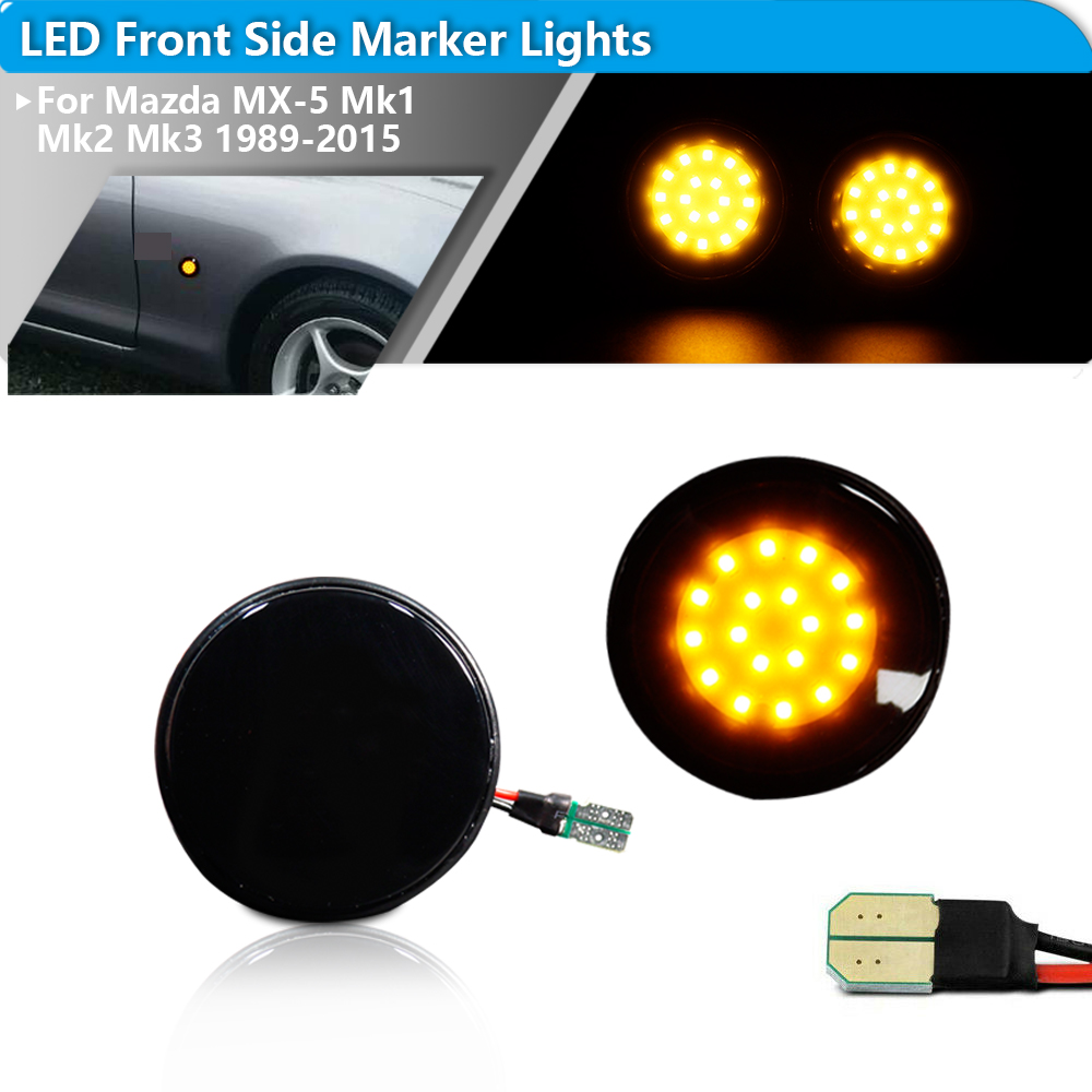 2pcs iJDM LED Front Side Marke - Signal Panel Orange recension och pris