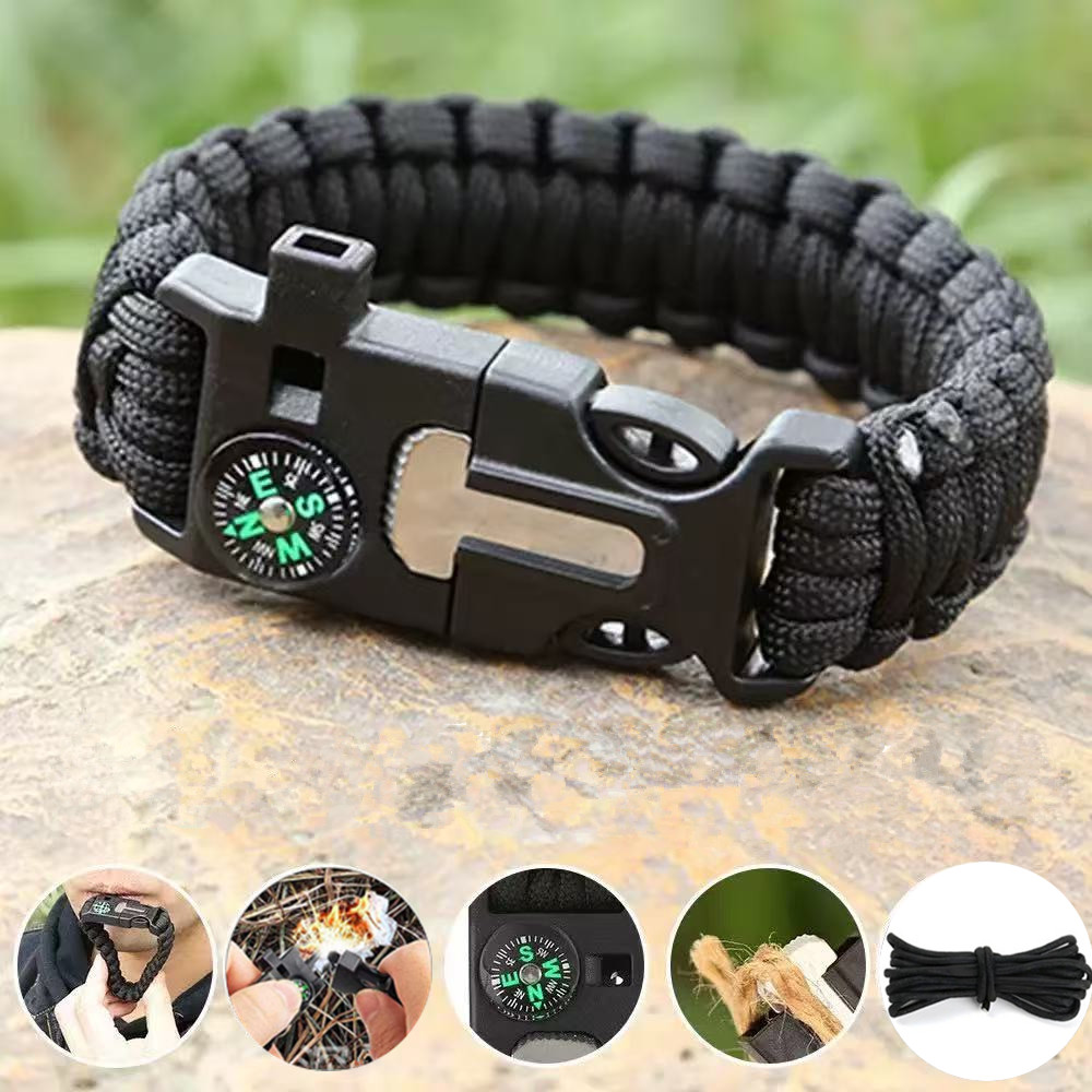 Five in One Compass Bracelet w - Fire Starting Kit recension och pris