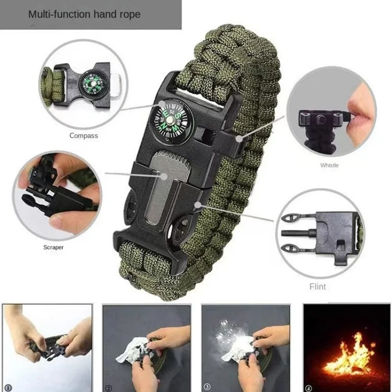 Five in One Compass Bracelet w - Fire Starting Kit recension och pris