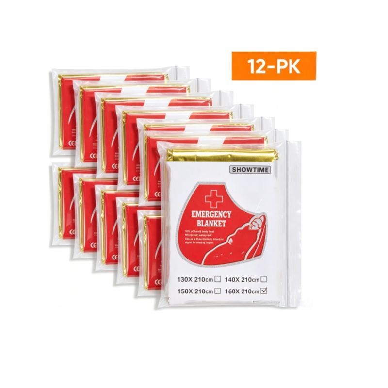12PCS Large 160×210cm Gold Foi - Survival Blanket Reflective recension och pris