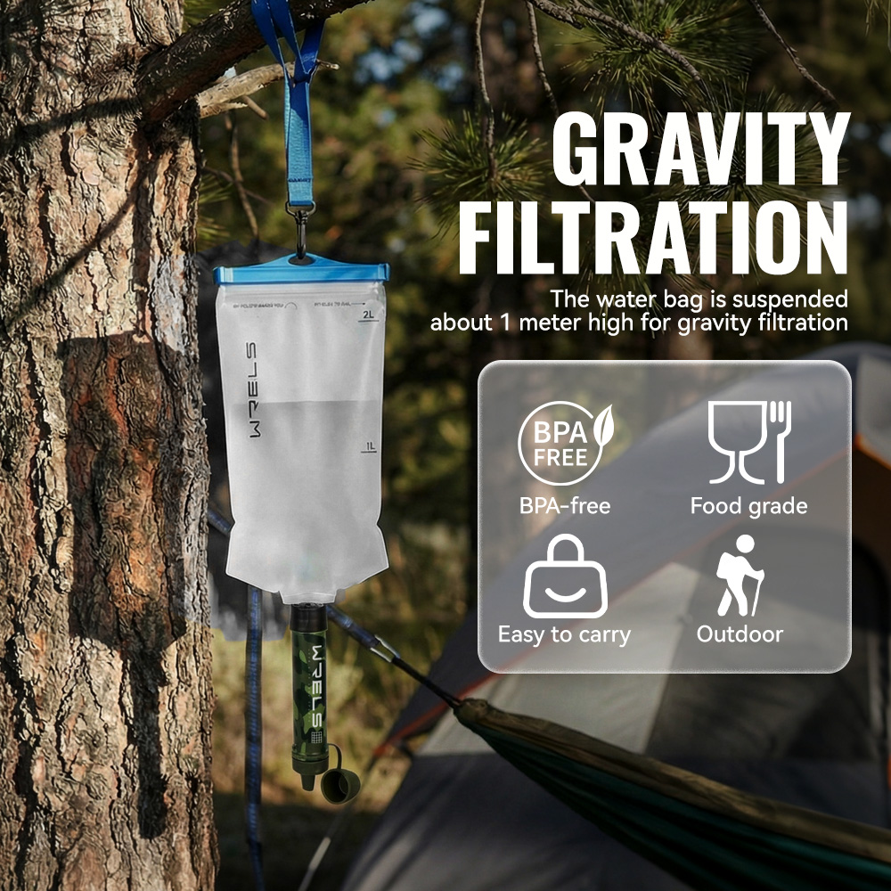 WRELS Camping Outdoor Water Pu - Water Purification Straw recension och pris