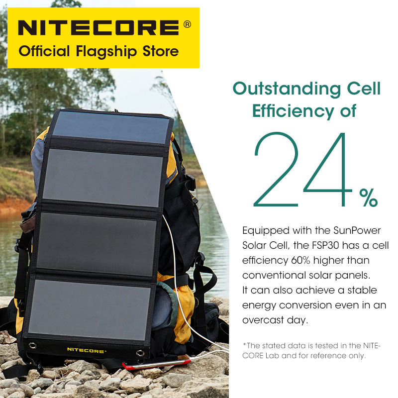 NITECORE FSP30 30W Portable So - Solar Emergency Charger recension och pris