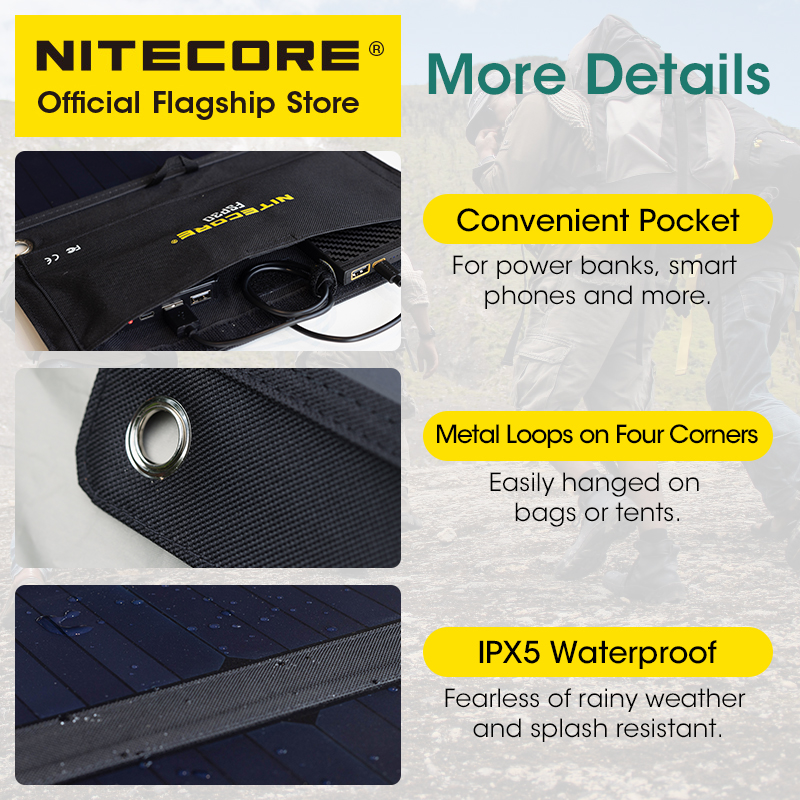 NITECORE FSP30 30W Portable So - Solar Emergency Charger recension och pris